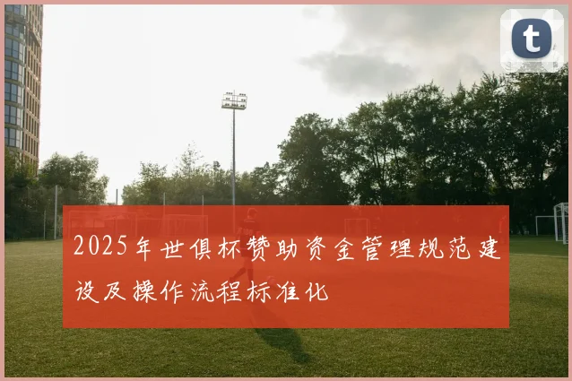 2025年世俱杯赞助资金管理规范建设及操作流程标准化